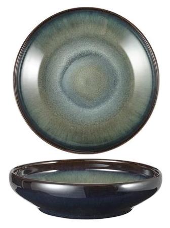 Skål på fod stentøj mint 210 mm Rustik 