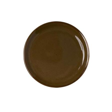 Tallerken stentøj valnød 240 mm Rustik 