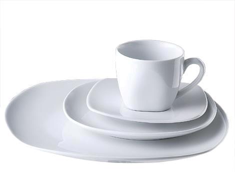 Tallerken Square dyb 210 x 210 mm hvid Begrænset antal, udgående vare 