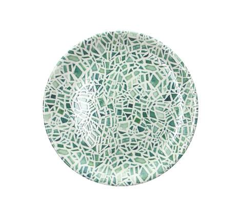 Tallerken coupe grøn mosaik 230 mm Attitude Emerald 