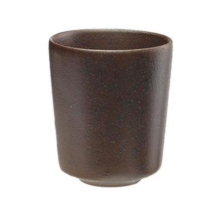 Krus grå/brun diam 90 mm stentøj 