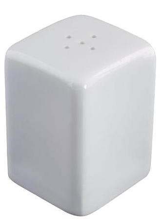 Salt og pebersæt firkantet 40x40x58 mm hvid porcelæn 