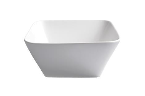 Skål firkantet B170 x D170 mm hvid porcelæn