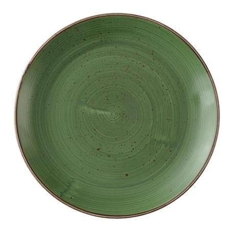 Tallerken coupe mørkegrøn 288 mm Stonecast Churchill 