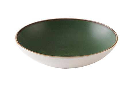 Tallerken coupe dyb mørkegrøn 248 mm Stonecast Churchill 