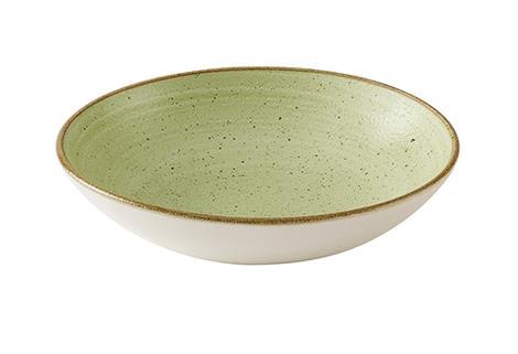 Tallerken coupe dyb lysegrøn 248 mm Stonecast Raw Churchill 