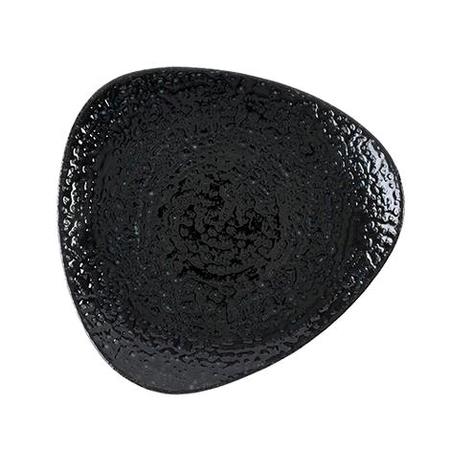 Tallerken trekantet sort 229 mm Homespun Chroma Churchill 