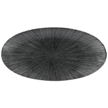 Fad oval Agano sort B347 x D173 mm Studio prints Churchill 