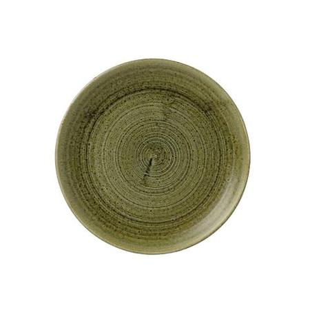 Tallerken coupe grøn 217 mm Stonecast Plume Churchill 