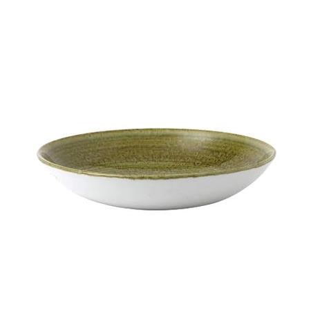 Tallerken coupe dyb grøn 248 mm Stonecast Plume Churchill 