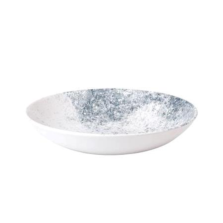 Tallerken coupe dyb mat hvid/blå 248 mm Haze Churchill 