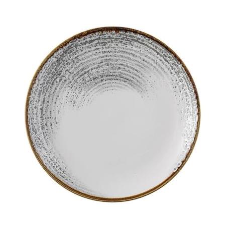 Tallerken coupe hvid m/grå D260 mm Homespun Accents 