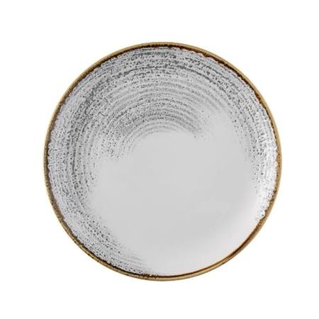 Tallerken coupe hvid m/grå D288 mm Homespun Accents 