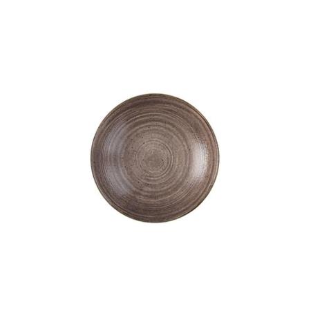 Tallerken dyb coupe brun 182 mm Stonecast Raw Churchill 