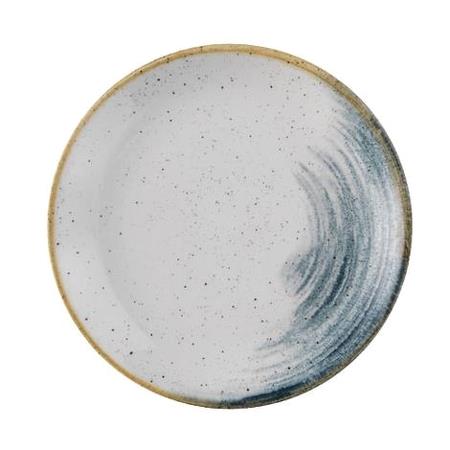 Tallerken coupe hvid/blåbærblå 165 mm Accents Churchill 