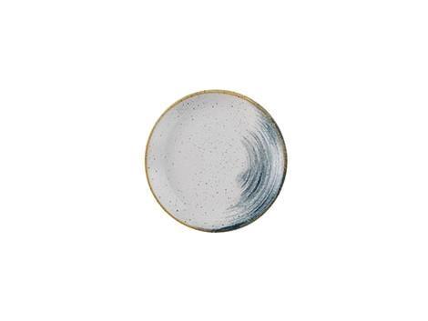 Tallerken coupe hvid/blåbærblå 217 mm Accents Churchill 