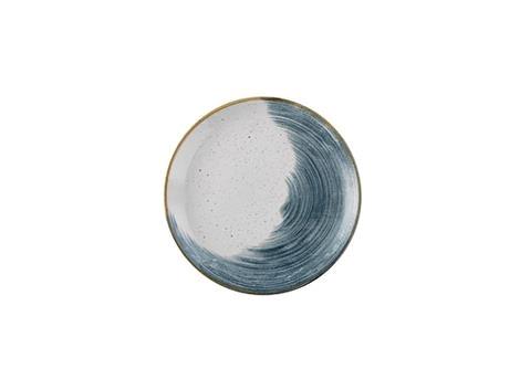 Tallerken coupe hvid/blåbærblå 288 mm Accents Churchill 