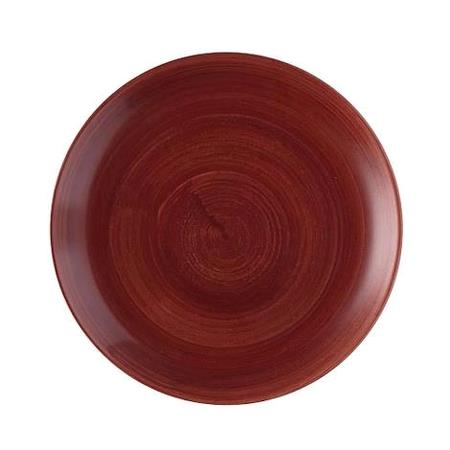 Tallerken coupe mørkerød D165 mm Stonecast Patina Churchill 