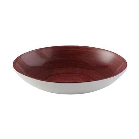 Tallerken dyb coupe mørkerød D248 mm Stonecast Patina Churchill 