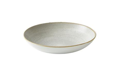 Tallerken coupe dyb lys grå 248 mm Stonecast Raw Churchill 
