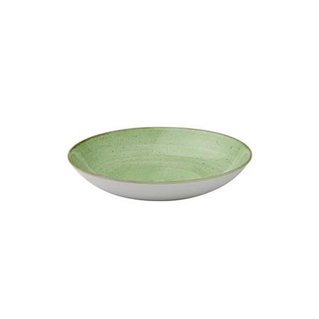 Tallerken coupe dyb grøn 248 mm Stonecast Churchill 