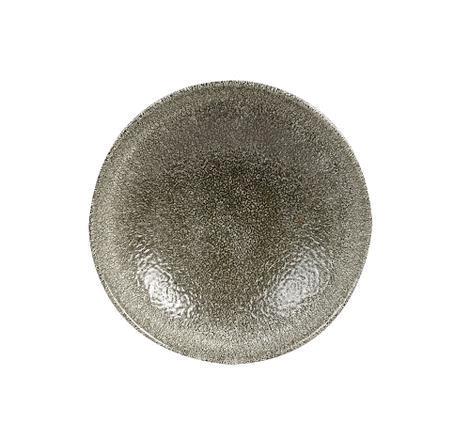 Tallerken coupe dyb sort 182 mm Studio Prints Raku Churchill 