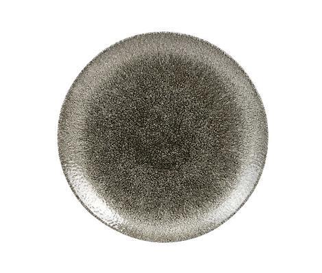 Tallerken coupe sort 217 mm Studio Prints Raku Churchill 