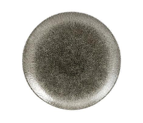Tallerken coupe sort 260 mm Studio Prints Raku Churchill 