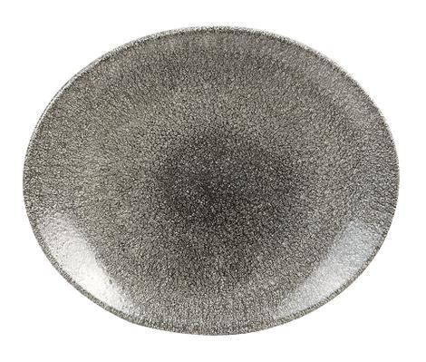 Tallerken oval sort B270 x D229 mm Raku Churchill 
