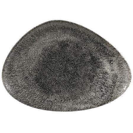 Tallerken trekantet sort B356 x D250 mm Raku Churchill 