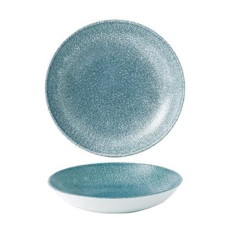 Tallerken coupe dyb blå 248 mm Studio Prints Raku Churchill 