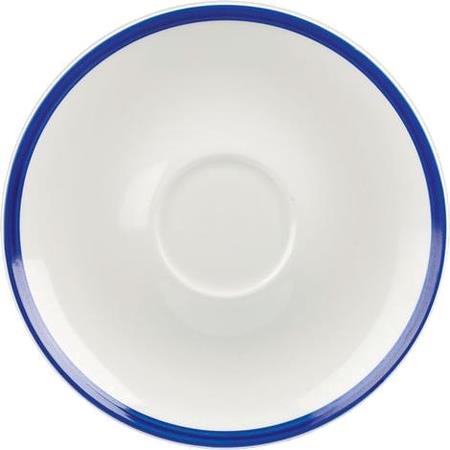 Underkop hvid med blå kant 160 mm Retro blå Churchill 
