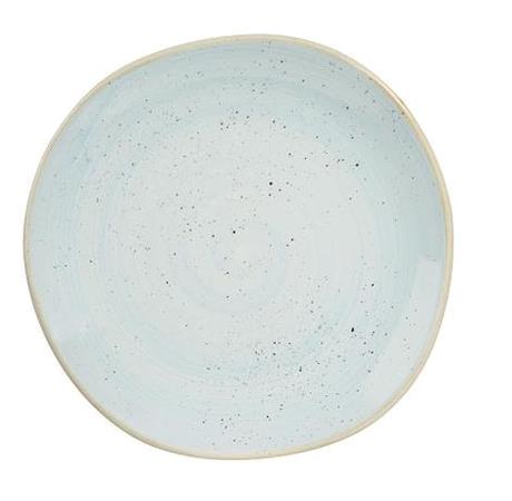 Tallerken organisk lyseblå 264 mm Stonecast Churchill 