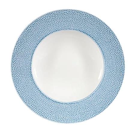 Tallerken m/blå mønstret fane dyb 280 mm Isla Churchill 
