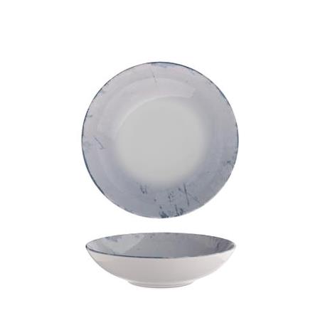 Tallerken coupe dyb blå 215 mm Stone 
