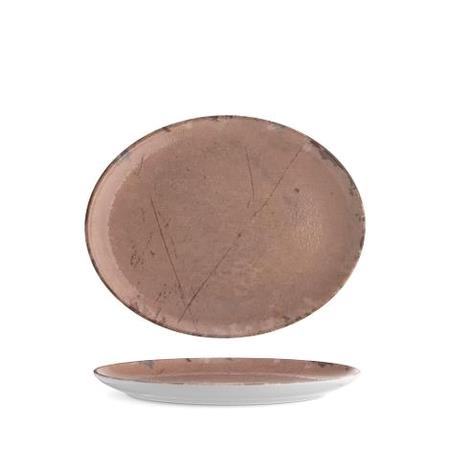 Tallerken coupe oval rosa B200 x D162 mm Stone 