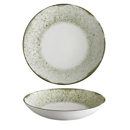 Tallerken coupe dyb mørkegrøn 250 mm Rustic 