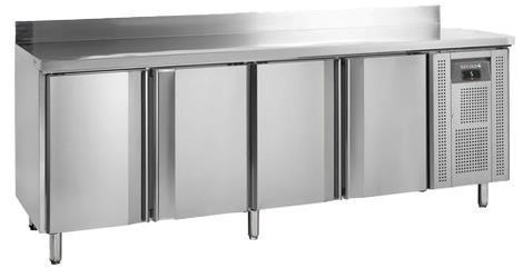 Kølebord med bagkant CK7410X1SP GN 1/1 - Tefcold 