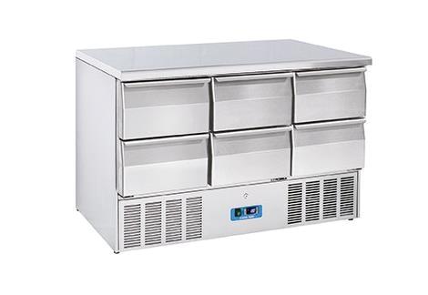 Kølebord 6 x 1/2 skuffer Vibocold 