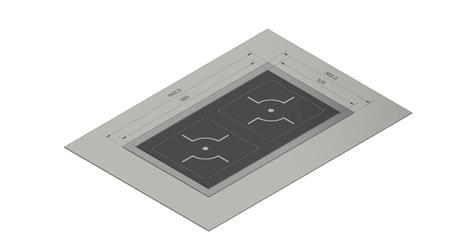 Induktionskogeplade 580 x 320 mm NORQI 
