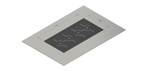 Induktionskogeplade 725 x 365 mm NORQI 