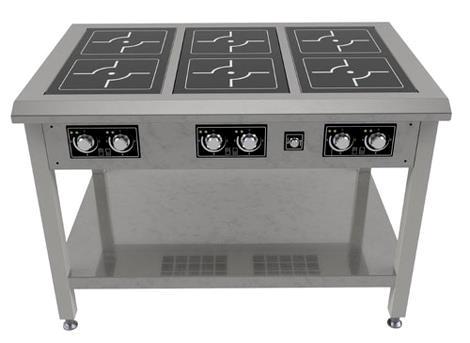 Kogebord PIN06/R induktion 6 runde zoner NORQI 