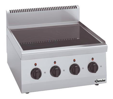 Kogeplade keramisk 600, 4 HTzones, TU Bartscher 