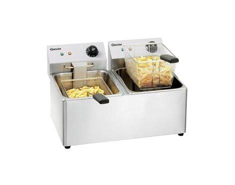 Friture SNACK  IV A162812E dobbelt 2x8 L Bartscher - bordmodel 