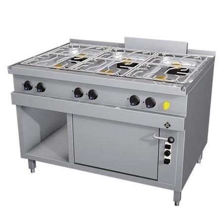 Komfur Optima 850 m/6 blus gas og gasovn MKN 