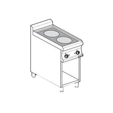 Kogebord PCC-74ET 2 zoner keramisk Lotus 
