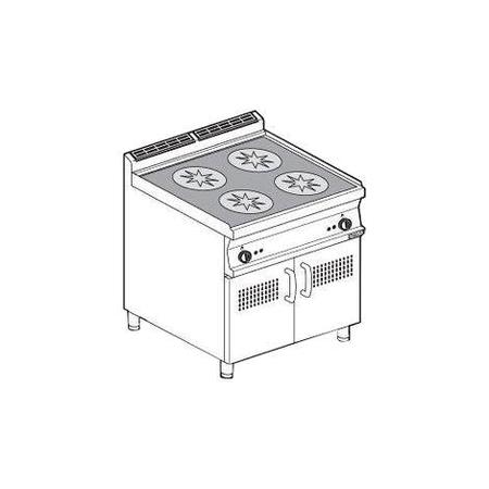 Kogebord PCI-78ET 4 zoner induktion Lotus 