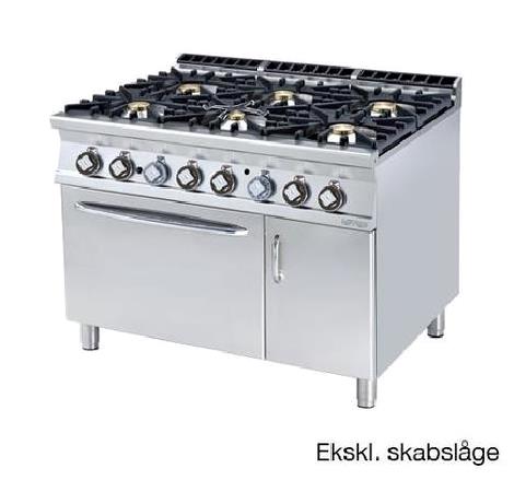 Komfur CF6-912GEV 6 blus gas/el-ovn Lotus 