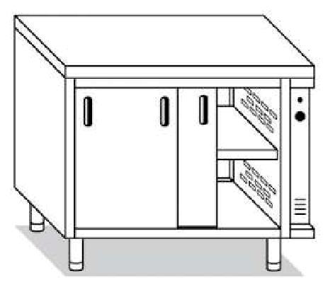 Varmeskab B2000 x D600 mm L6TASC200 Lotus 