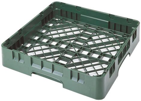 Kop- og glaskurv 500x500 mm grøn Cambro